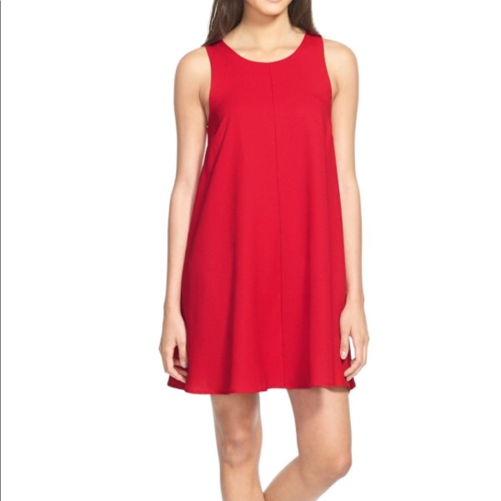 Everly Red Shift Dress